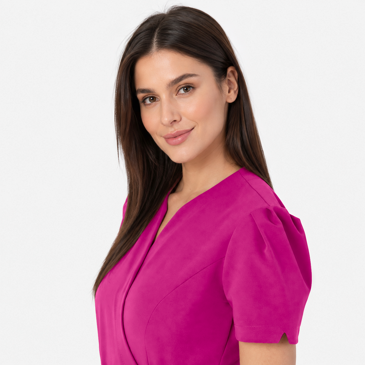 Dames wikkeltuniek Cleo, kleur amarant, foto