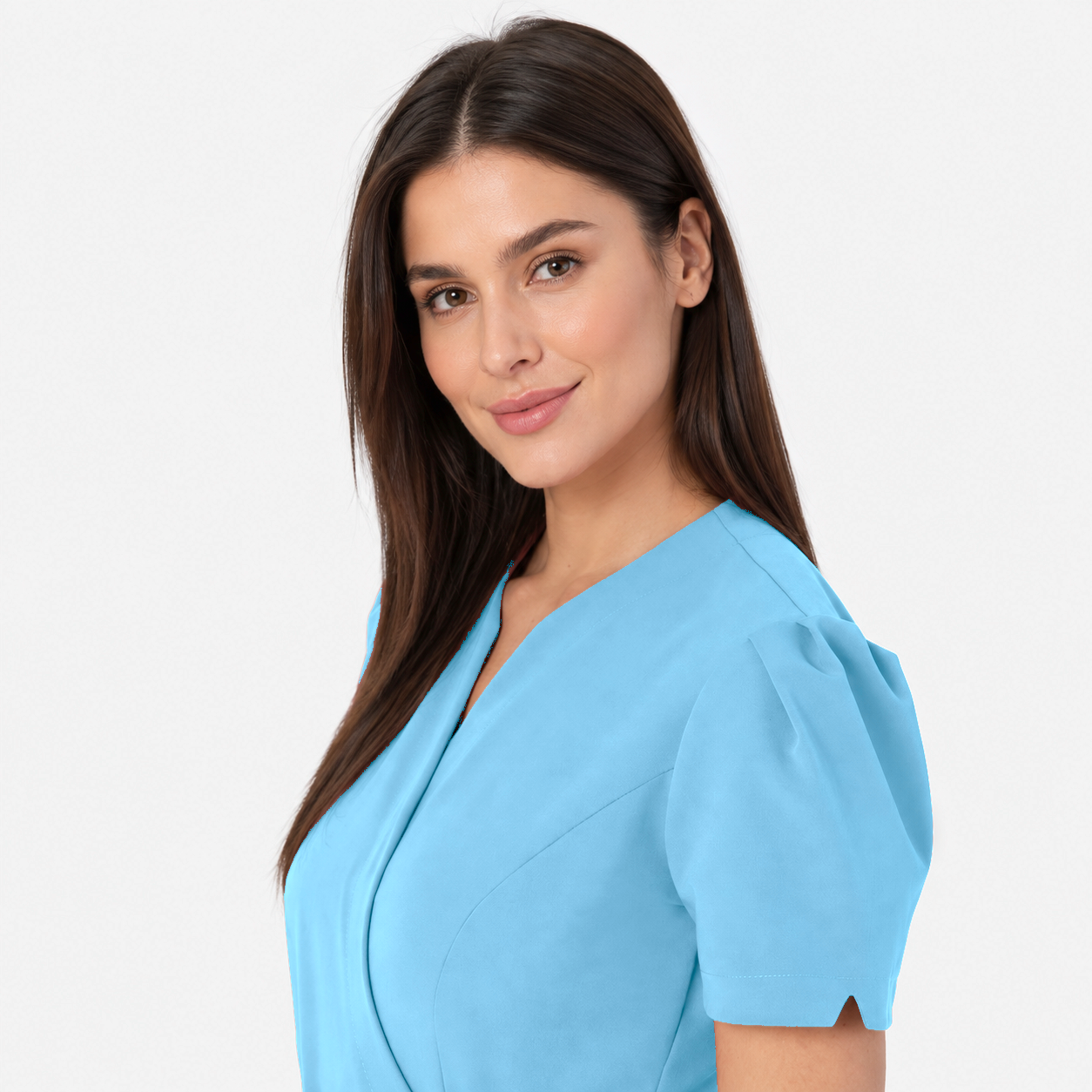 Dames wikkeltuniek Cleo, kleur hemelsblauw, foto
